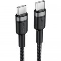 Дата кабель USB-C to USB-C 1.2m 60W black Acefast (6974316285137)