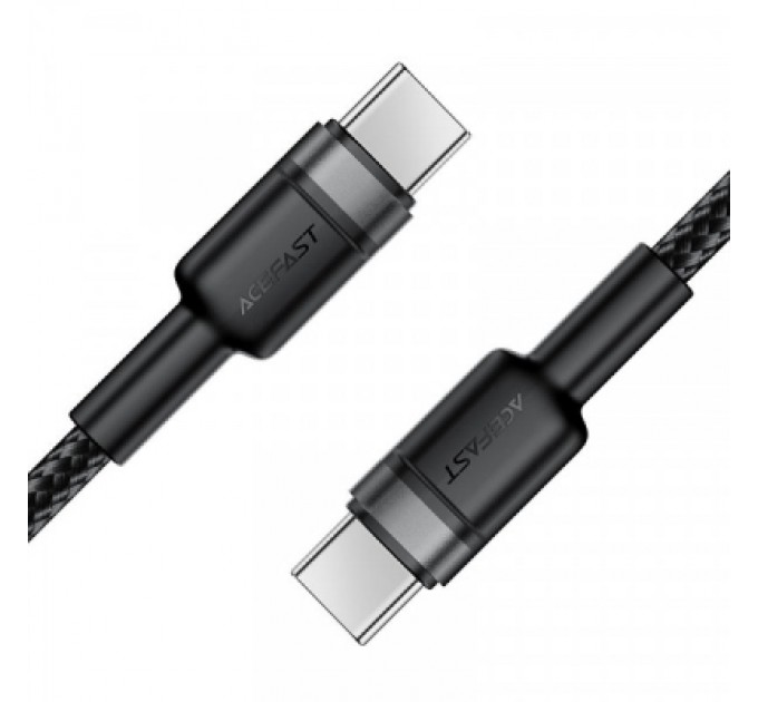 Дата кабель USB-C to USB-C 1.2m 60W black Acefast (6974316285137)