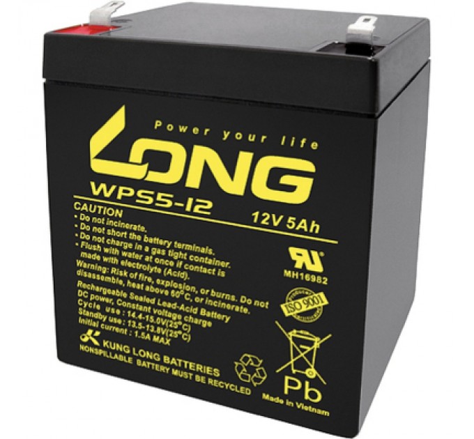 Батарея до ДБЖ Long 12В 5Ач (WPS5-12) (WPS5-12)