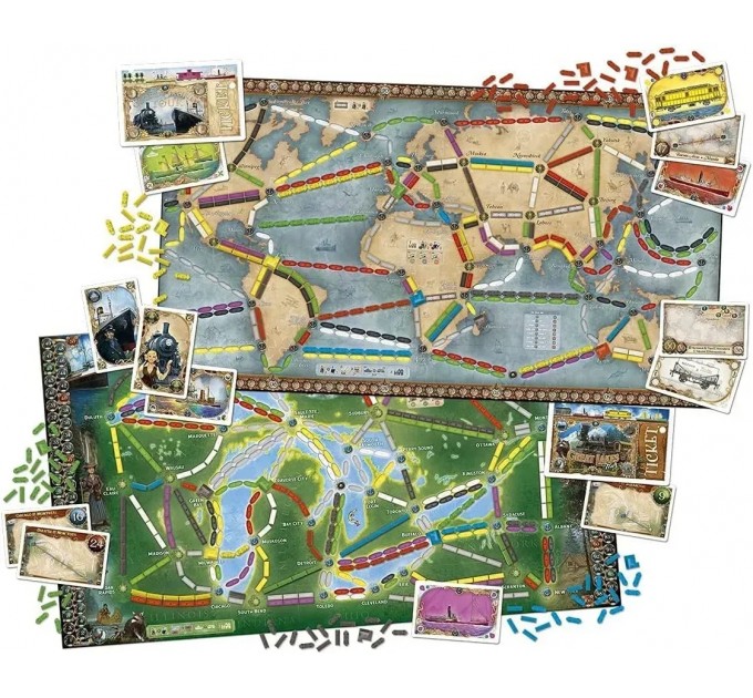 Настільна гра Lord of Boards Квиток на потяг: Рейки та вітрила (LOB2333UA)