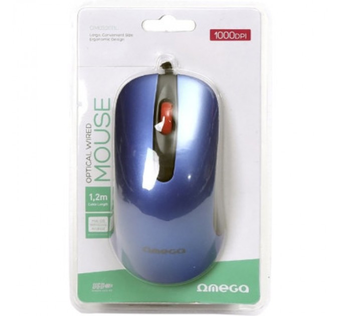 Omega Мишка Omega OM-520 USB Blue (OM0520BL)
