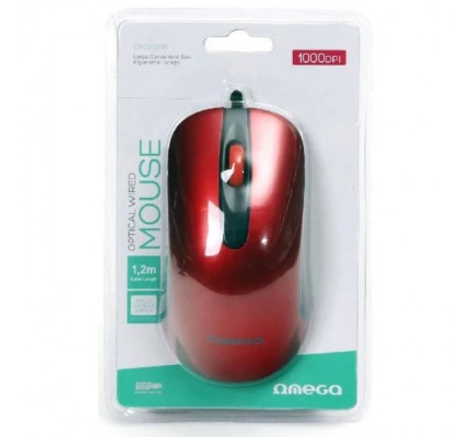 Omega Мишка Omega OM-520 USB Red (OM0520R)