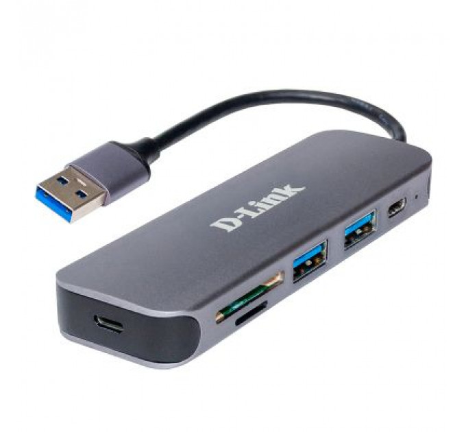 Концентратор D-Link DUB-1325 2xUSB3.0, 1xUSB TypeC, 1xSD, 1x-microSD, USB 3.0 (DUB-1325)