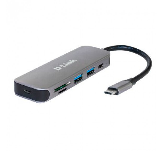 Концентратор D-Link DUB-2325 2xUSB3.0, 1xUSB TypeC, 1xSD, 1x-microSD, USB TypeC (DUB-2325)