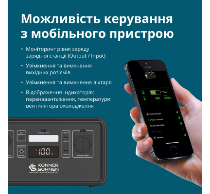 Konner&Sohnen Зарядна станція Konner&Sohnen KS500PS 500W 448Wh (KS500PS)