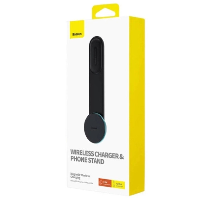 Baseus Універсальний автотримач Baseus C02 Pro Series Magnetic Wireless Charging Car Mount Cluster Black (C40156000111-00)
