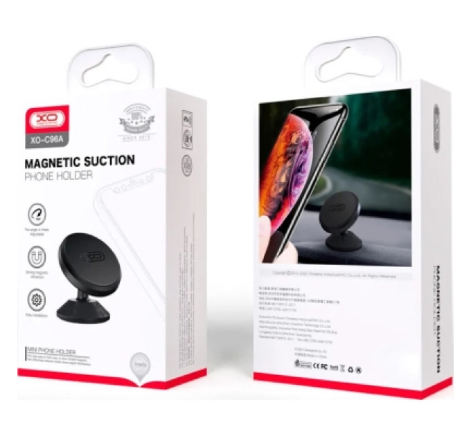 XO Універсальний автотримач XO C96A car dashboard Holder Black (6920680826322)