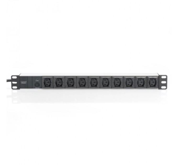Силовий блок 19" 1U w/PDU 10xC13, 10A, 250V, вилка C14 Digitus (DN-95404)