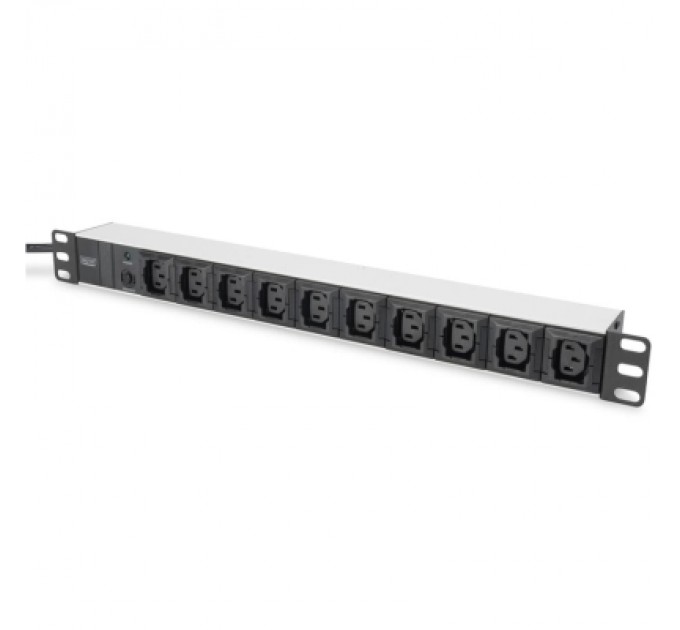 Силовий блок 19" 1U w/PDU 10xC13, 10A, 250V, вилка C14 Digitus (DN-95404)
