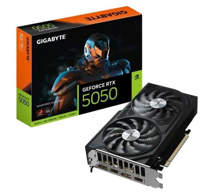 Відеокарта GF RTX 5050 8GB GDDR6 WindForce OC V2 Gigabyte (GV-N5050WF2OCV2-8GD)
