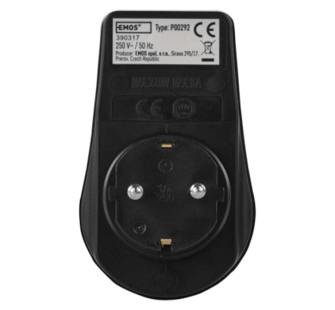 EMOS Розетка EMOS 16A 250V IP44 одинарна (P00292)