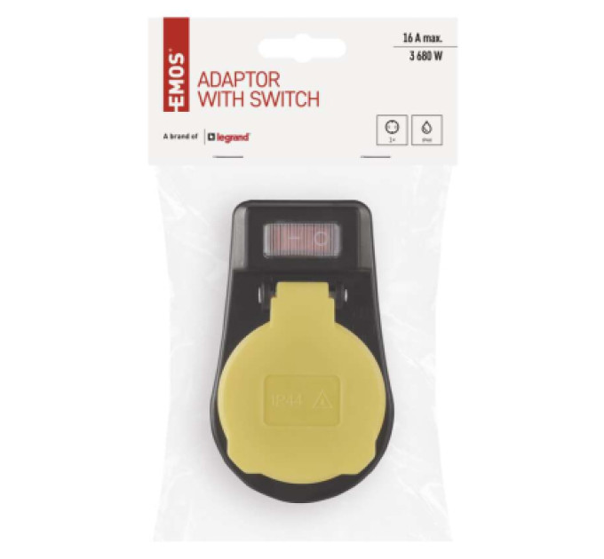 EMOS Розетка EMOS 16A 250V IP44 одинарна (P00292)