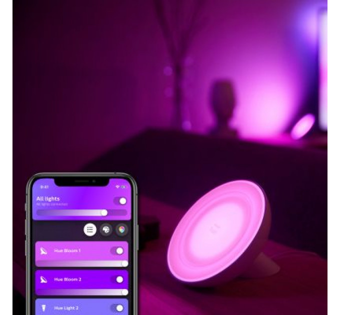 Настільна лампа Philips Hue Bloom, Color, BT, DIM, біла (929002375901)