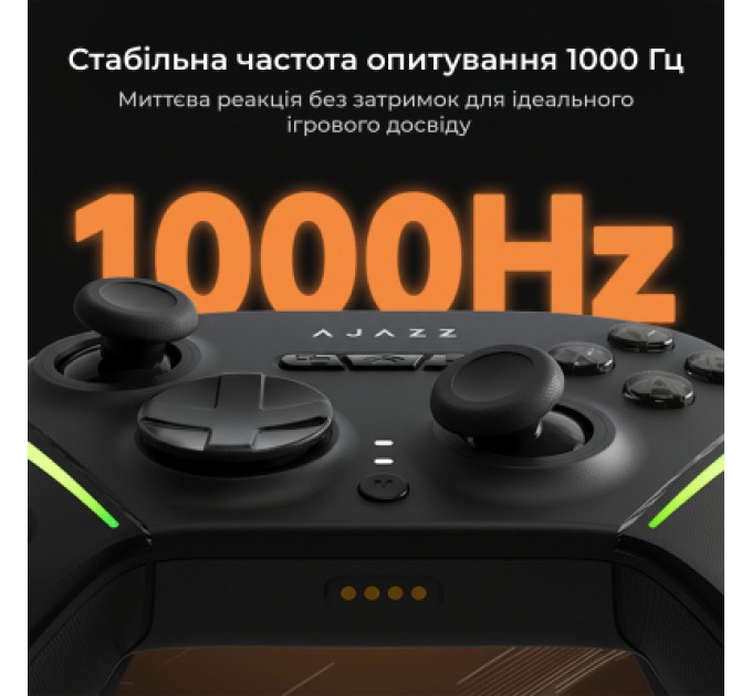 Геймпад Ajazz GP100 2.4G/BT/USB Switch/PC/iOS/Android RGB Black (GP100-B)