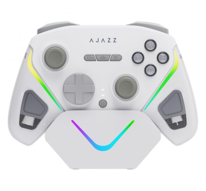 Геймпад Ajazz GP100S 2.4G/BT/USB Switch/PC/iOS/Android RGB White (GP100S-W)