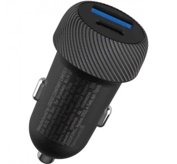 Зарядний пристрій ColorWay USB-C PD35W + USB QC3.0 car adapter (CW-CHA064PD-BK)