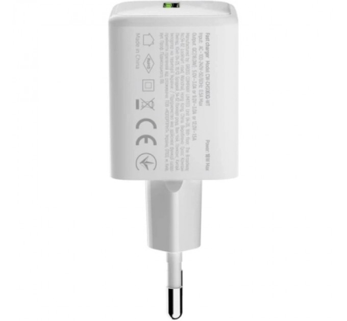 Зарядний пристрій ColorWay USB QC3.0 18W white (CW-CHS063Q-WT)
