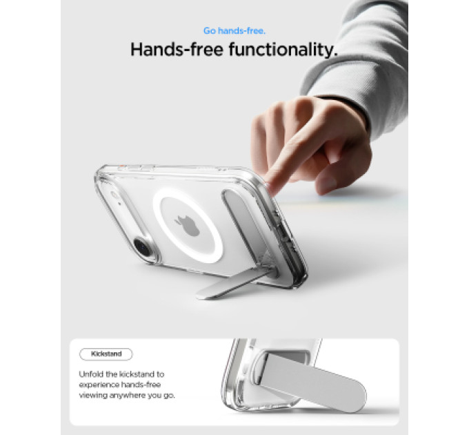 Spigen Чохол до мобільного телефона Spigen Ultra Hybrid S MagFit iPhone 17 Air Clear White (ACS09926)