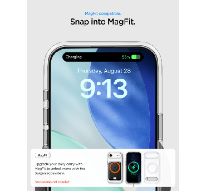 Spigen Чохол до мобільного телефона Spigen Ultra Hybrid S MagFit iPhone 17 Air Clear White (ACS09926)
