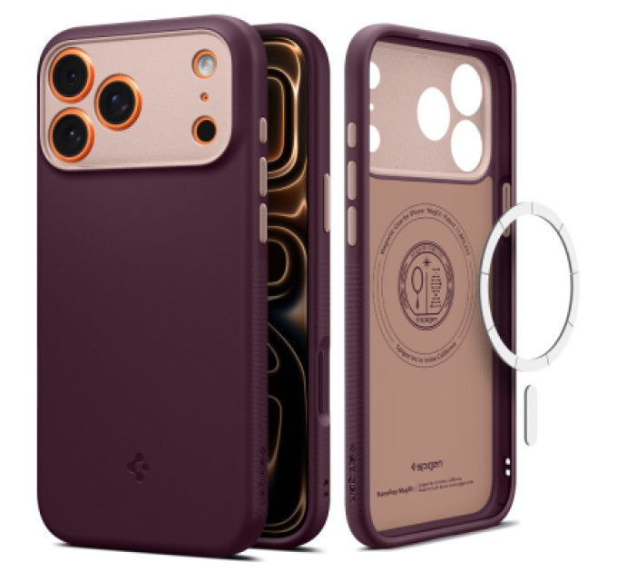 Spigen Чохол до мобільного телефона Spigen Nano Pop MagFit iPhone 17 Pro Max Burgundy Bean (ACS10261)