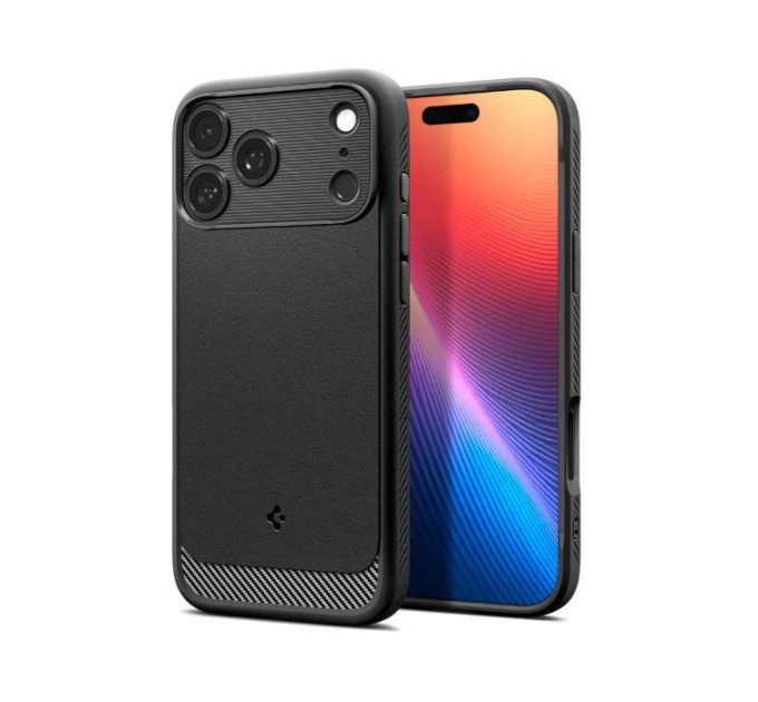 Spigen Чохол до мобільного телефона Spigen Rugged Armor MagFit iPhone 17 Pro Matte Black (ACS10329)