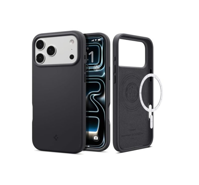 Spigen Чохол до мобільного телефона Spigen Silicone Fit MagFit iPhone 17 Pro Black (ACS10335)
