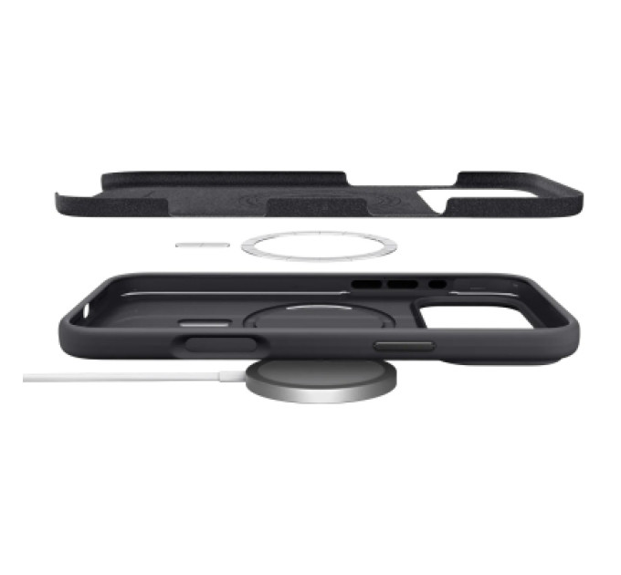 Spigen Чохол до мобільного телефона Spigen Silicone Fit MagFit iPhone 17 Pro Black (ACS10335)