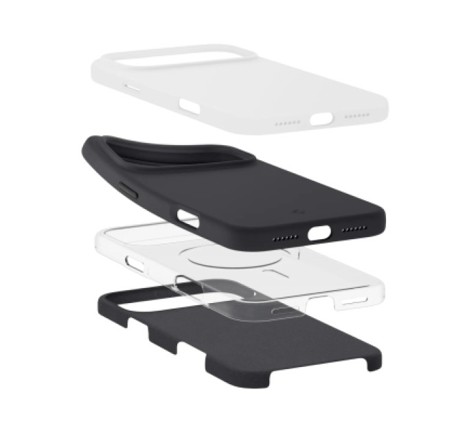 Spigen Чохол до мобільного телефона Spigen Silicone Fit MagFit iPhone 17 Pro Black (ACS10335)