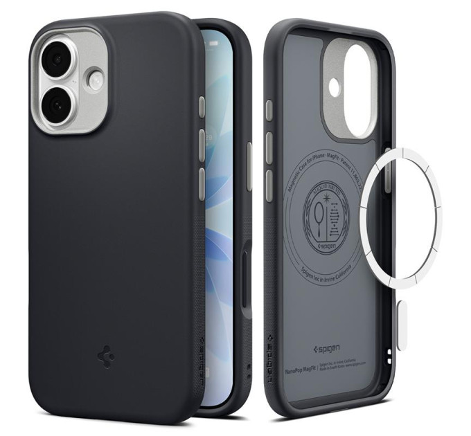Spigen Чохол до мобільного телефона Spigen Nano Pop MagFit iPhone 17 Black Sesame (ACS10366)