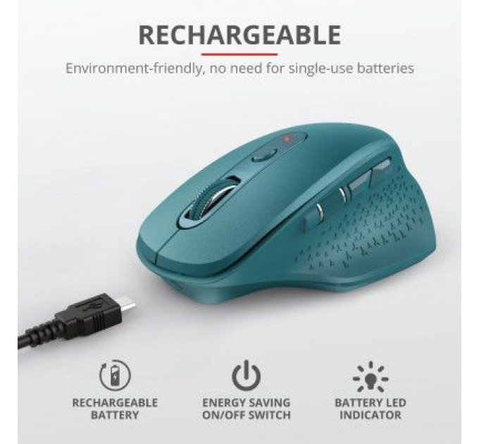 Мишка Trust Ozaa Rechargeable Wireless Blue (24034)