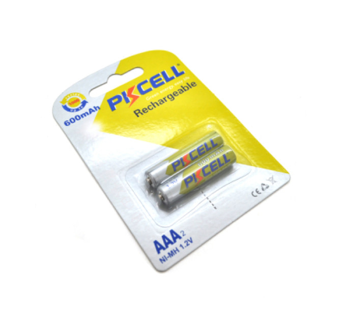 PkCell Акумулятор AAA R03 600mAh 1.2V NiMH Rechargeable Battery, 2шт/бл PkCell (PC/AAA600-2BR)