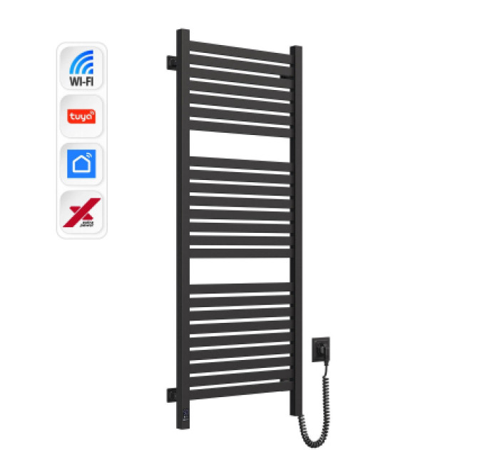 Navin Сушарка для рушників Navin Авангард Х, 1200х480х71мм, Wi-Fi, сталь, чорний муар, праве підключення (12-272055-4812)