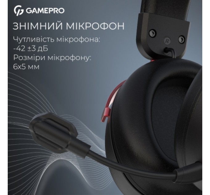 Навушники GamePro Asgard Freya Pro Wireless Black/Red (HSW201BR)
