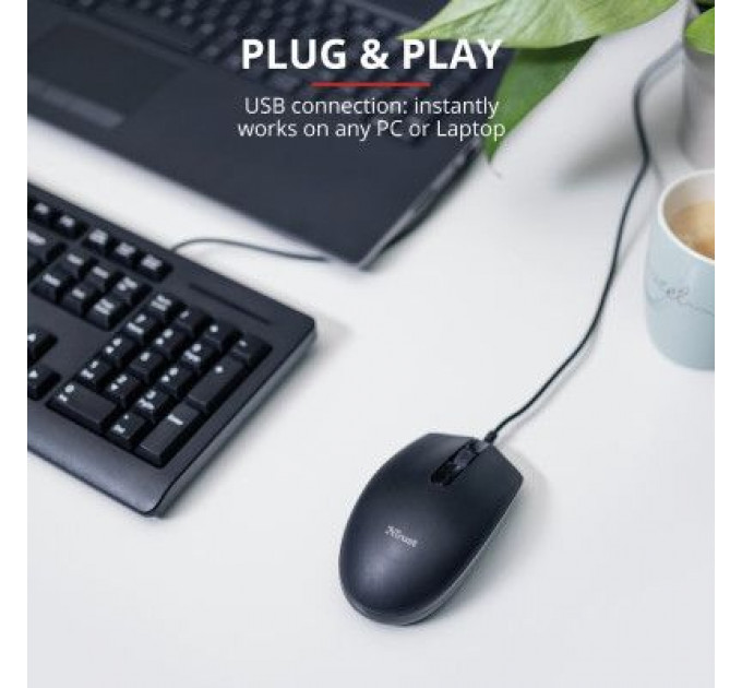 Мишка Trust Basi USB Black (24271)