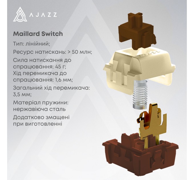 Клавіатура бездротова Ajazz AK980 V2 Maillard Switch Black (AK980-V2-M-BGY)