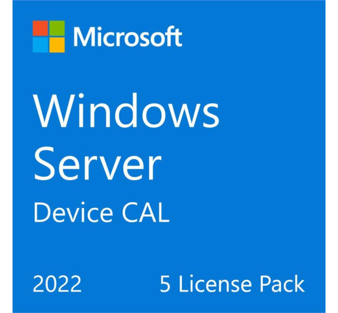 Microsoft ПЗ для сервера Microsoft Windows Server 2022 CAL 5 Device англ, ОЕМ без носія (R18-06430)