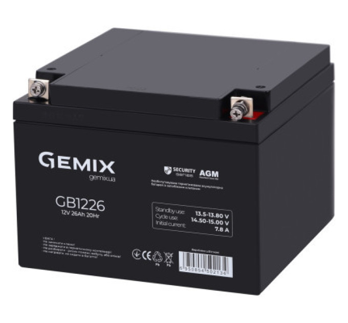 Gemix Батарея до ДБЖ Gemix GB 12V 26Ah Security (GB1226)