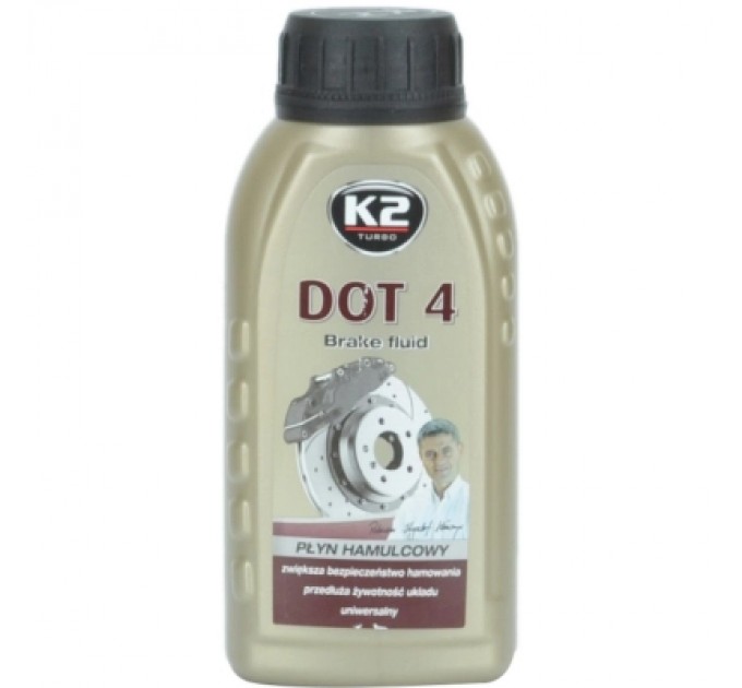 Гальмівна рідина K2 Turbo Brake Fluid DOT 4 0,25 л (T124)