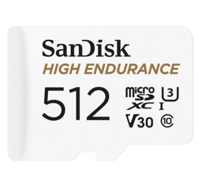 SanDisk Карта пам'яті SanDisk 512GB microSDXC High Endurance UHS-I U3 V30 + SD adapter (SDSQQNR-512G-GN6IA)