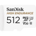 SanDisk Карта пам'яті SanDisk 512GB microSDXC High Endurance UHS-I U3 V30 + SD adapter (SDSQQNR-512G-GN6IA)