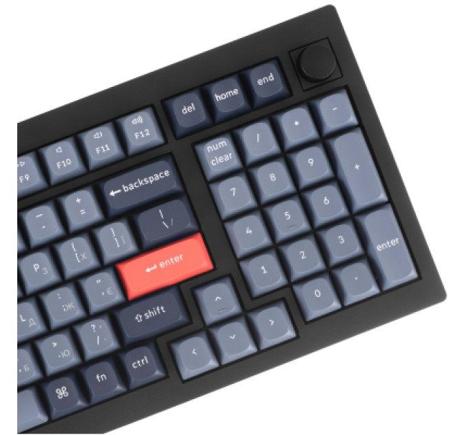 Keychron Клавіатура Keychron V5 Max Gateron Jupiter Banana Knob Hot-Swap QMK Wireless/Bluetooth/USB-А UA Black (V5M-D4-UA)