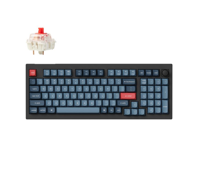 Keychron Клавіатура Keychron V5 Max Gateron Jupiter Banana Knob Hot-Swap QMK Wireless/Bluetooth/USB-А UA Black (V5M-D4-UA)
