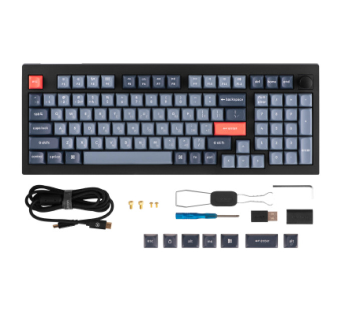 Keychron Клавіатура Keychron V5 Max Gateron Jupiter Banana Knob Hot-Swap QMK Wireless/Bluetooth/USB-А UA Black (V5M-D4-UA)