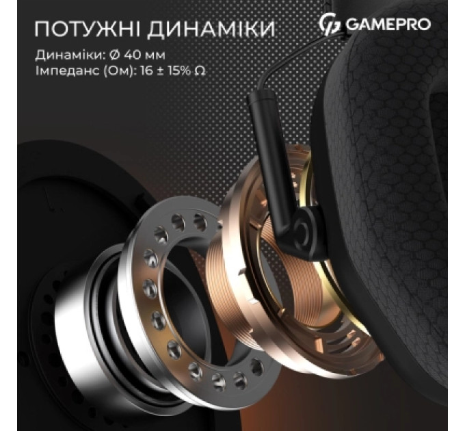 GamePro Навушники GamePro Genesis Mercury USB Black (HS120B)