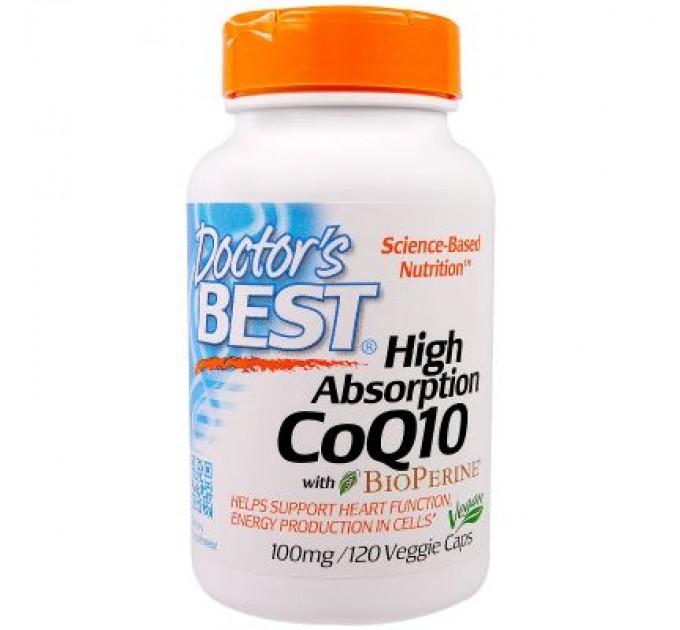 Антиоксидант Doctor's Best Коензим Q10 Високої абсорбацию 100мг, BioPerine, 120 гелевих (DRB-00188)