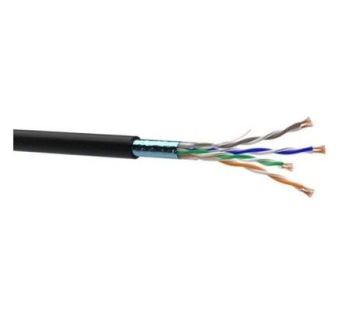 OK-Net Кабель мережевий OK-Net FTP 305м, cat.5e patch зовнішній (F/UTP-cat.5Е-SL patch) (КГППЕ-ВП (100) 4*2*0,48)