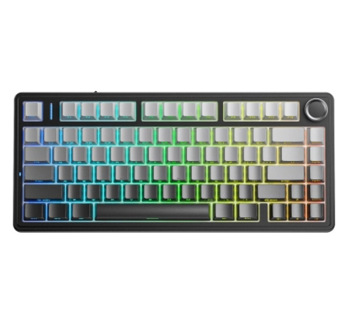 Aula Клавіатура Aula F75 Gasket Reaper Switch Hot-Swap RGB Bluetooth/Wireless/USB UA Black/Grey (6948391209913)
