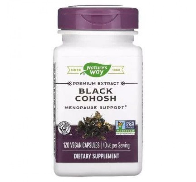 Трави Mason Natural Клопогон, 40 мг, Black Cohosh, Nature's Way, 120 вегетаріанських капсул (NWY15353)