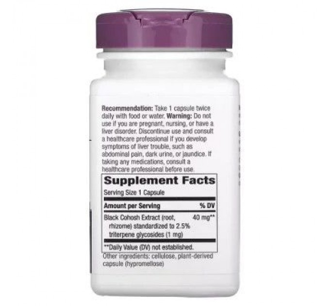 Трави Mason Natural Клопогон, 40 мг, Black Cohosh, Nature's Way, 120 вегетаріанських капсул (NWY15353)