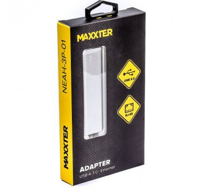 Концентратор Maxxter USB to Gigabit Ethernet, 3 Ports USB 3.0 (NEAH-3P-01)